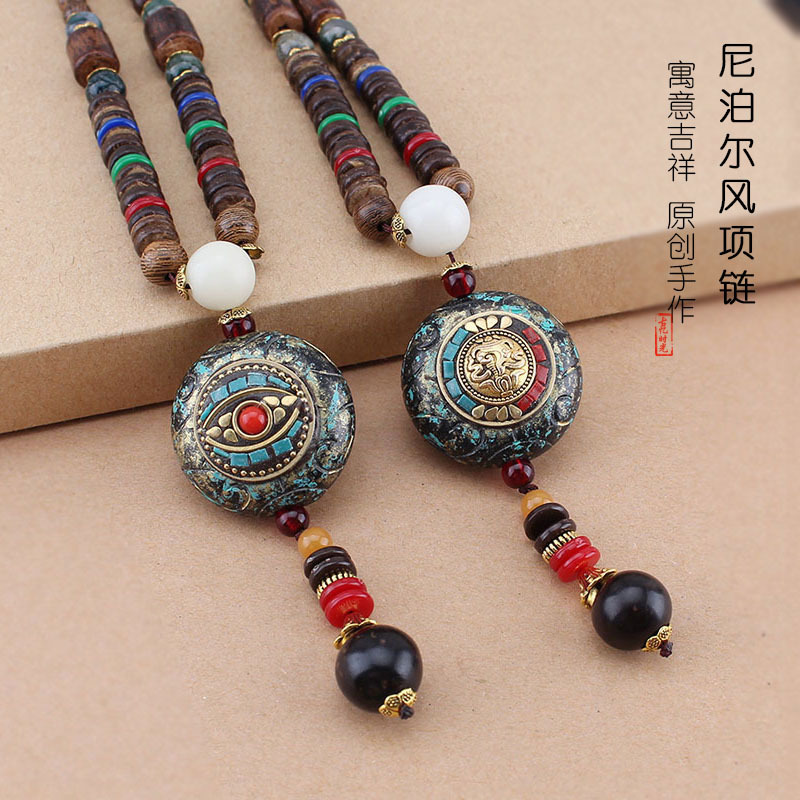 Men Accessories Nepal - Nepal Anhänger Pullover Kette Holz Buddha