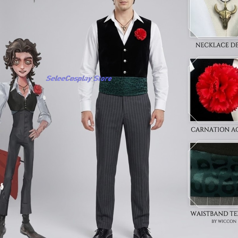 Men Accessories For Suit - Erwachsenen-Cosplay-Kostüm für das Spiel Identity V: