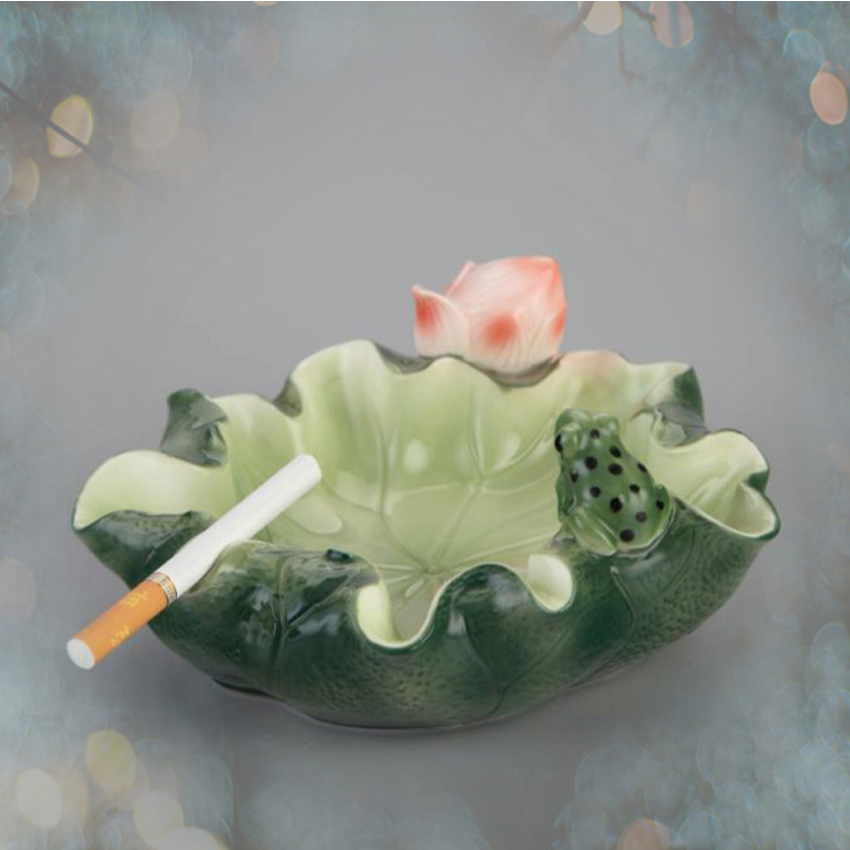Men'S Accessories Tray - Keramik-Lotus-Aschenbecher für Männer, europäischer Retro-Aschenbecher, modische