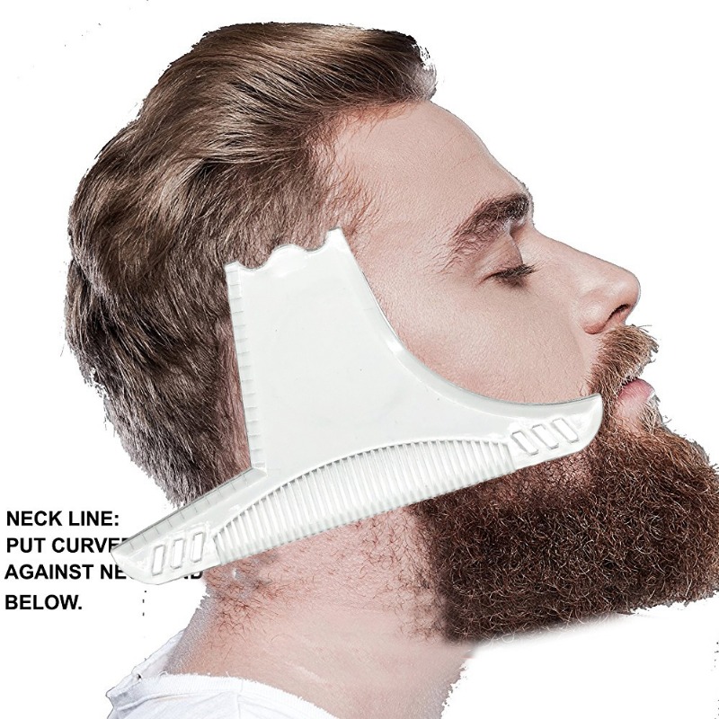 Men Accessories Rule - Bart-Schablonen-Kamm: Formgebungs-Tool, transparente Bart-Schablone, Styling-Lineal, Bartformer-Kamm,