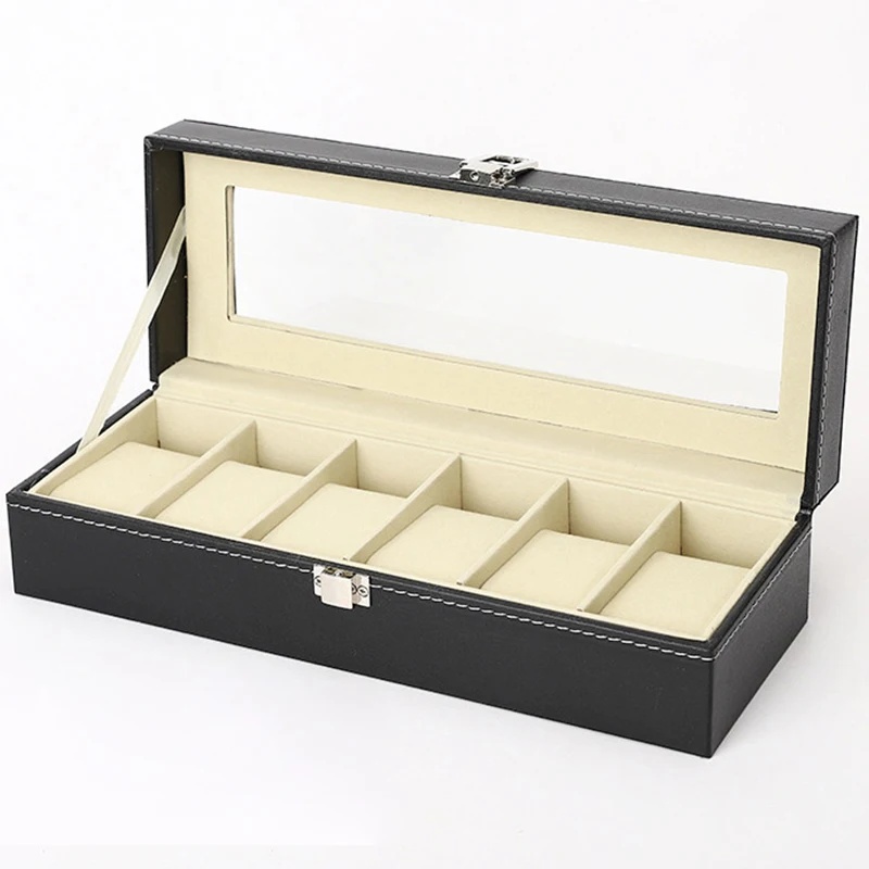 PU-Leder Uhrenbox mit 6/12 Fäc – Men Accessories Organiser Bewertung und Preis