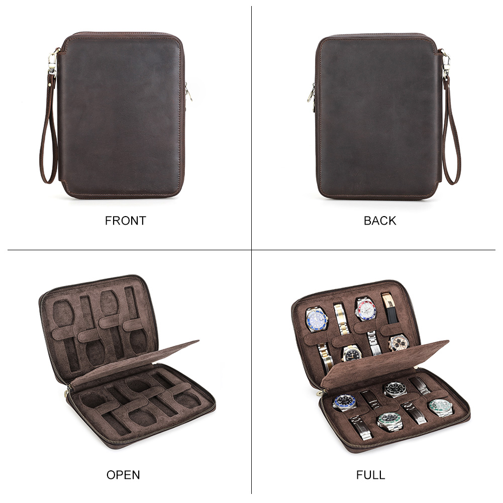 Neue 2/4/6/8 Slots Echt leder  – Men Accessories Organiser Bewertung und Preis