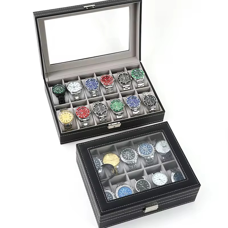 PU-Leder-Displaybox mit Glasde – Men Accessories Organiser Bewertung und Preis