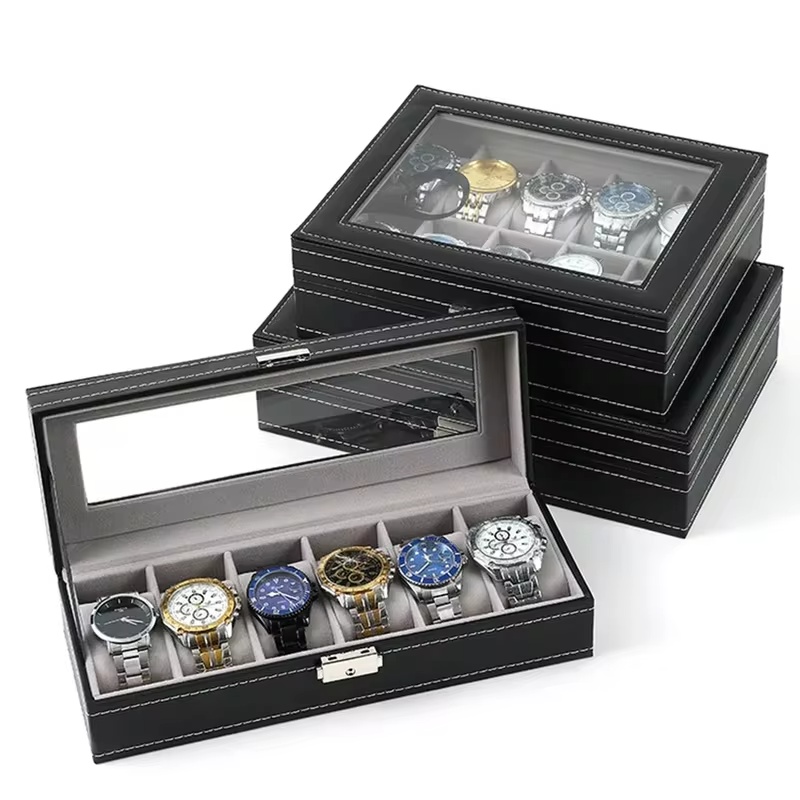 PU-Leder-Displaybox mit Glasde – Men Accessories Organiser Bewertung und Preis