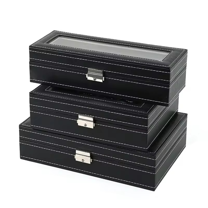 PU-Leder-Displaybox mit Glasde – Men Accessories Organiser Bewertung und Preis